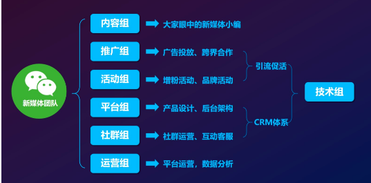 新媒体运营团队组织架构，这样做高效又省力！