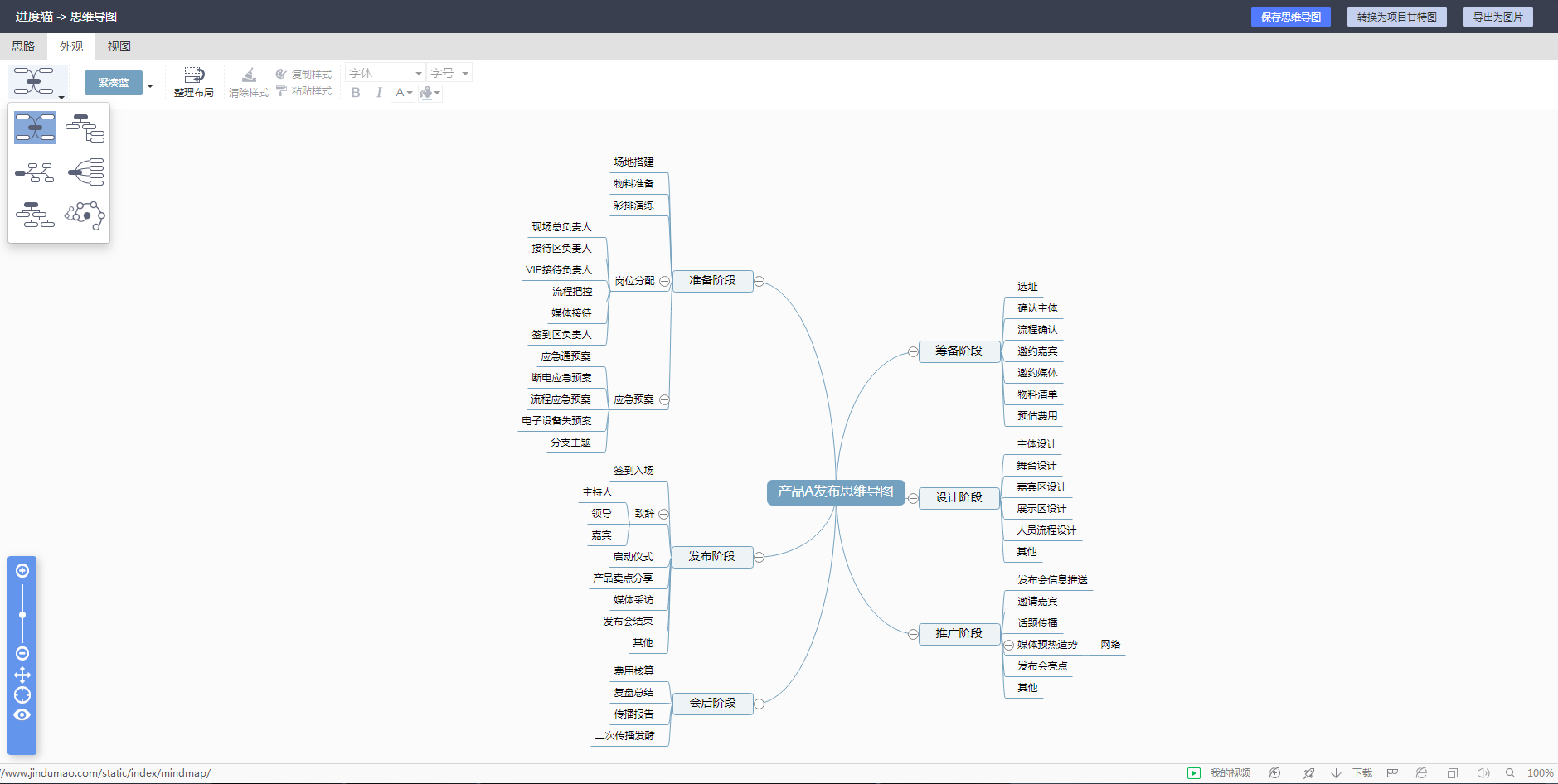 用思维导图对项目进行梳理——发散思考，直观展示