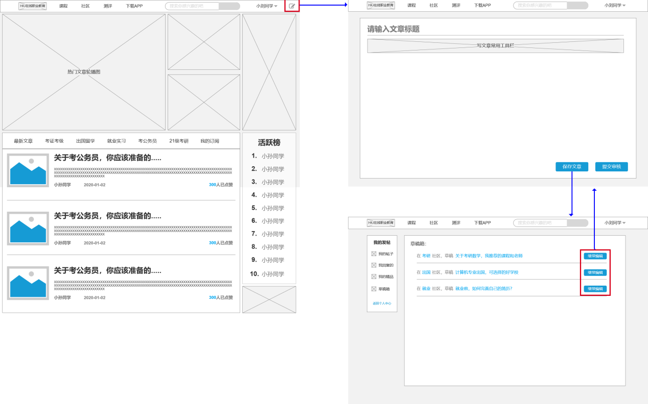 大学生在线职业教育平台“HiU”的产品需求文档