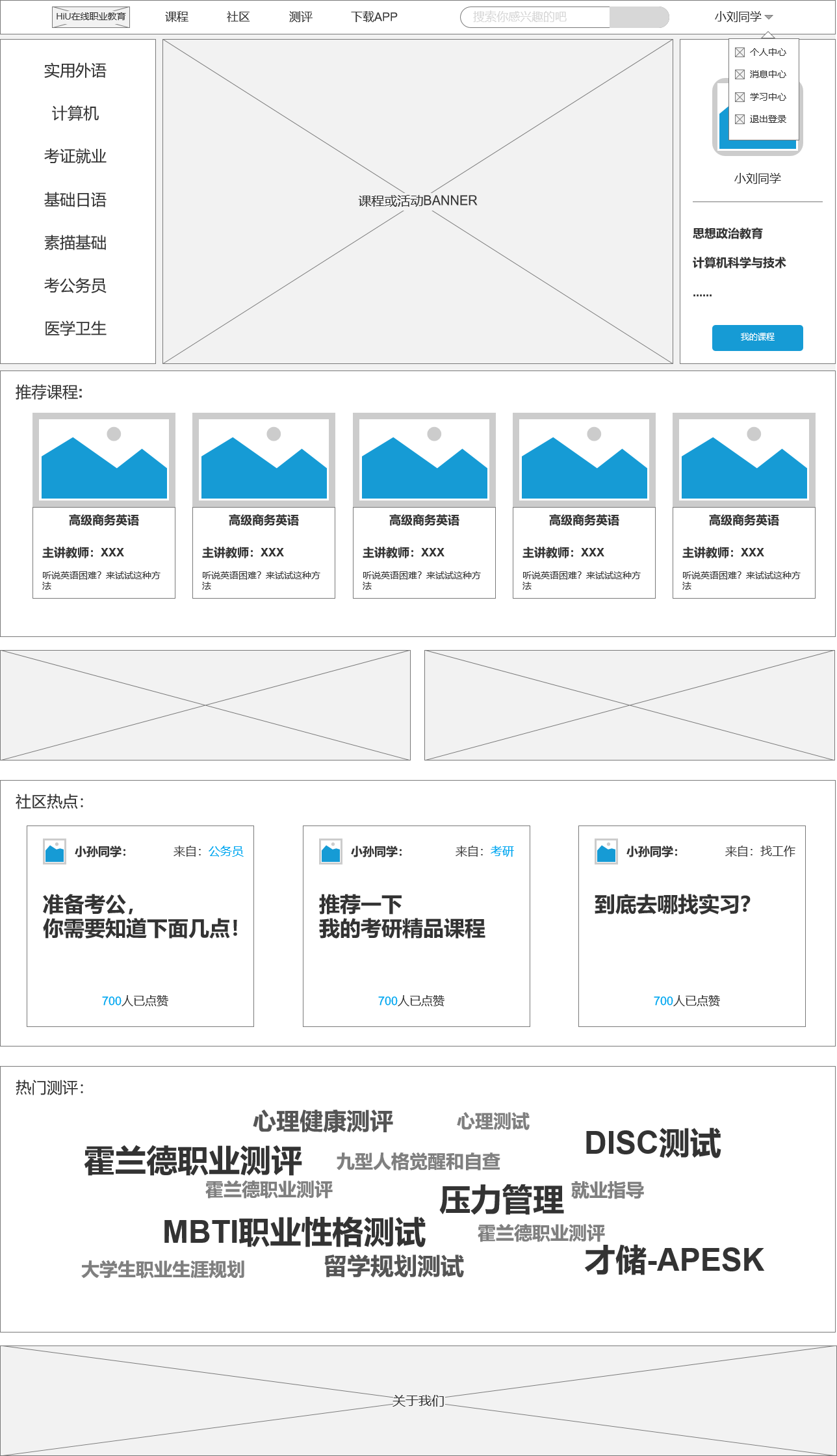 大学生在线职业教育平台“HiU”的产品需求文档